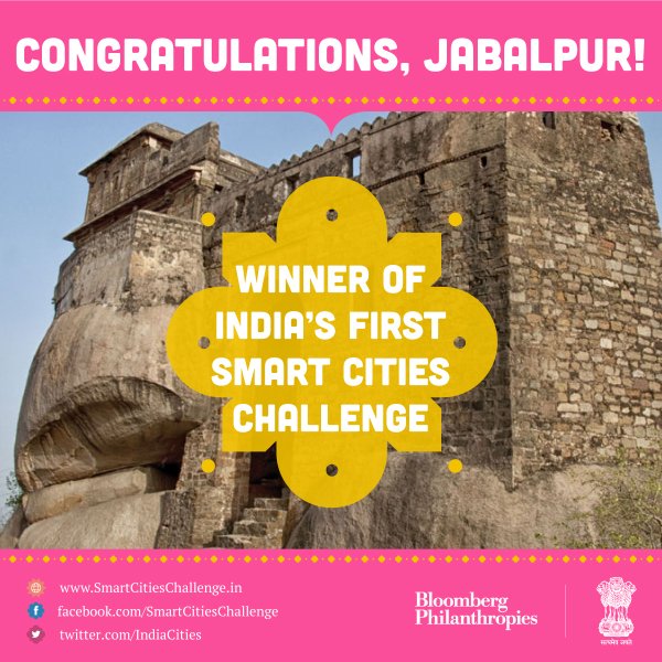 Congratulations jmc jabalpur  for winning India’s first Smart Cities Challenge